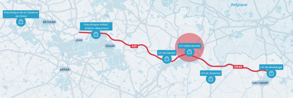 Identification des aléas routiers entre les établissements du projet AIRSHAB